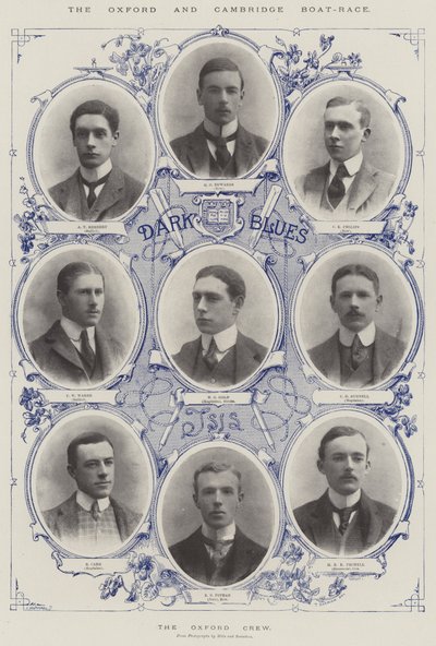 La Carrera de Botes de Oxford y Cambridge, el Equipo de Oxford de Thomas Sulman